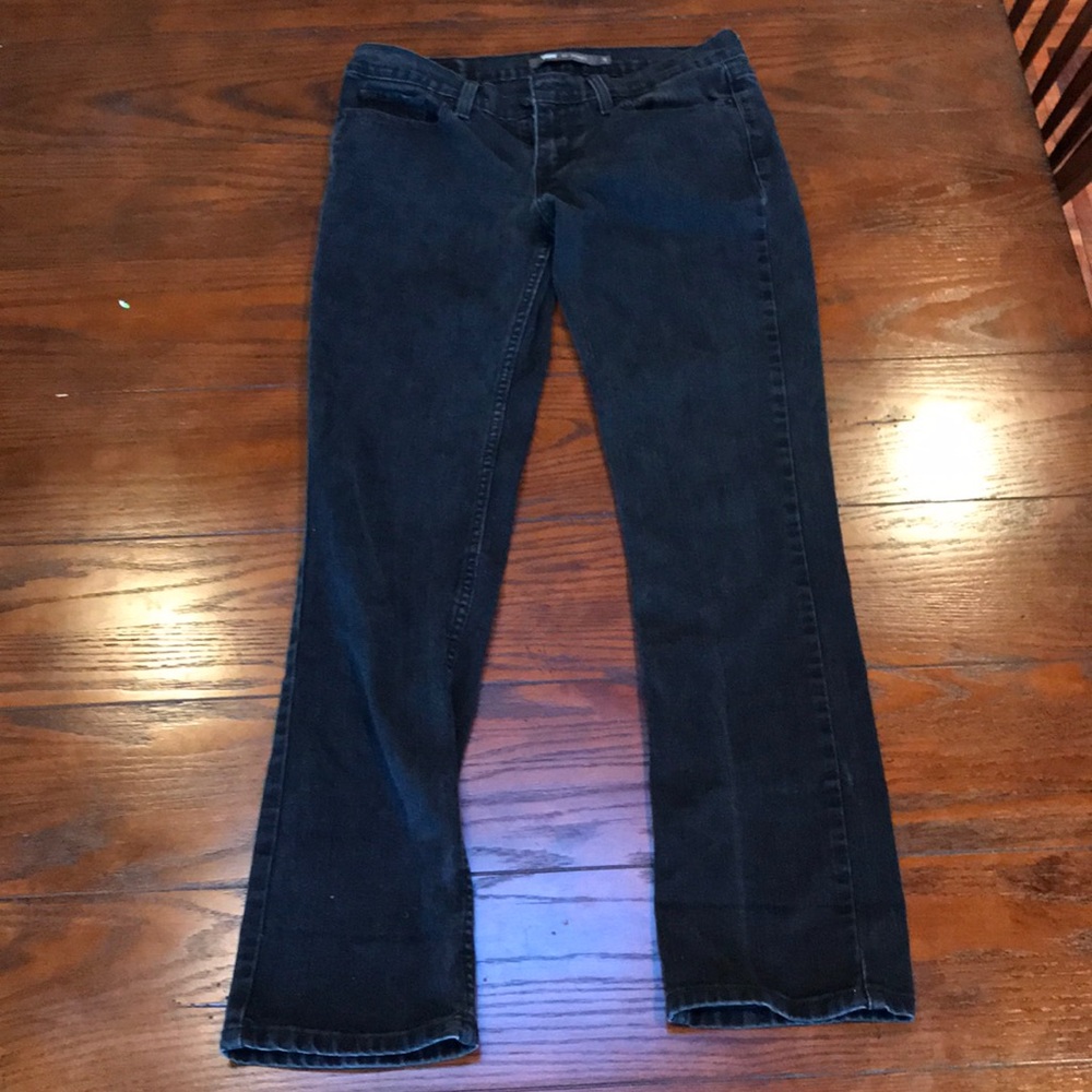 LEVI’S///Black Straight Leg Jeans